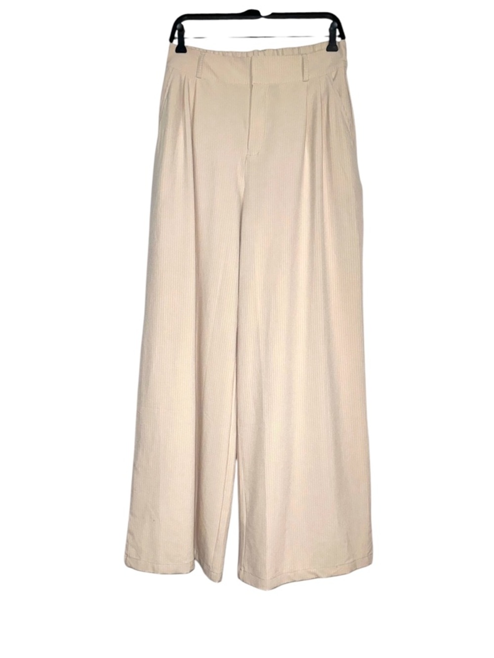 ALO Yoga Dreamscape Wide-Leg High-Rise Pants MEDIUM LONG in Macademia - Picture 2 of 8